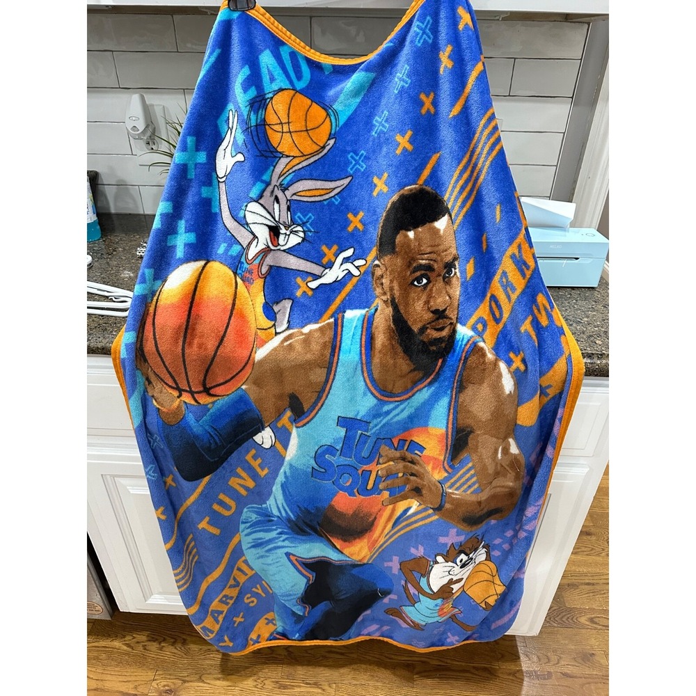space jam lebron james tune squad fleece blanket‎